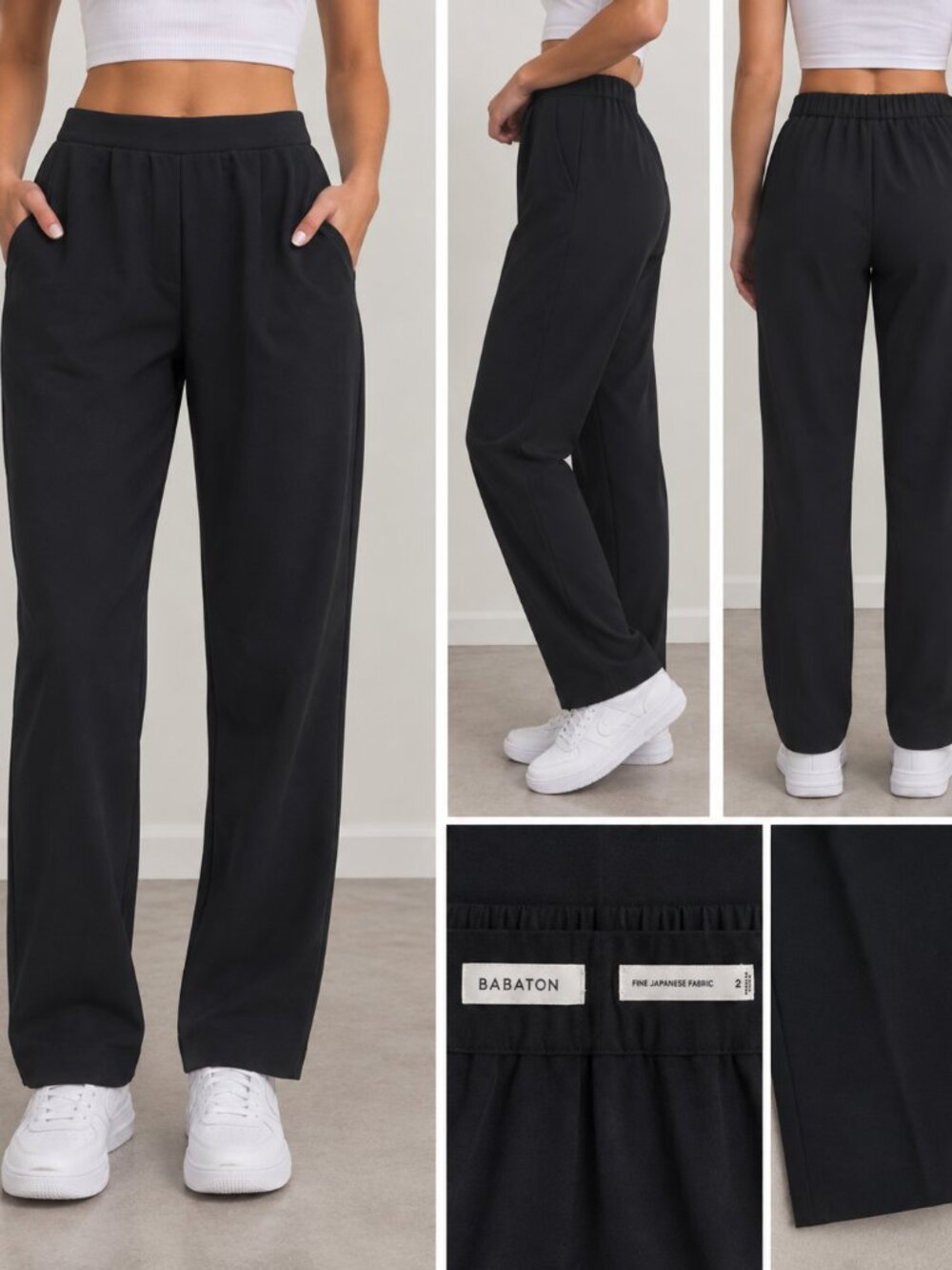 Aritzia Babaton Black Fine Japanese Fabric Trousers – Size 2